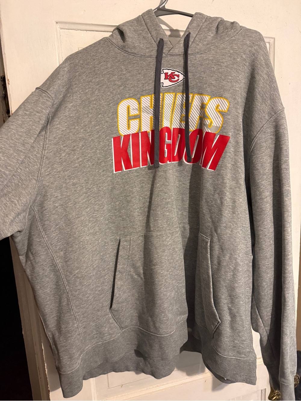 Nike Light Gray Hooded Sweatshirt with Black logo